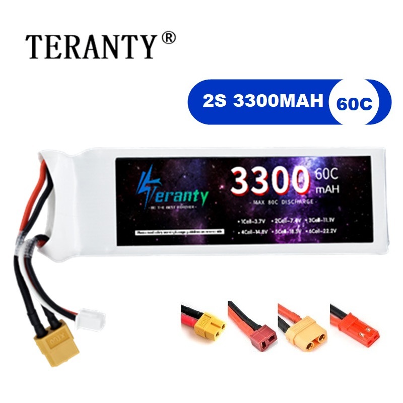 2S 7.4V LiPo Battery 3300mAh 6 - Drone Battery Adapter 评论和价格